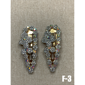 2 PC- Rhinestone Hair Clips Set