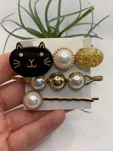 3 piece cat inspired hair clips