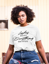 Load image into Gallery viewer, Lashes Make Everything Better Short-Sleeve Unisex T-Shirt
