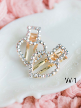 Load image into Gallery viewer, Gold hair clip with Rhinestones multiple designs 2 pcs
